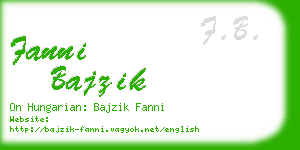 fanni bajzik business card